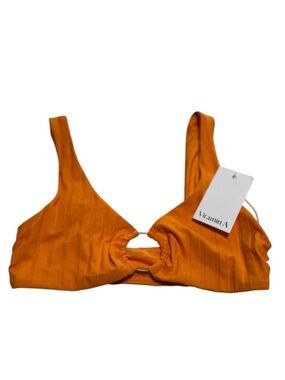 Vitamin A Bikini Top in Tangerine Superrib